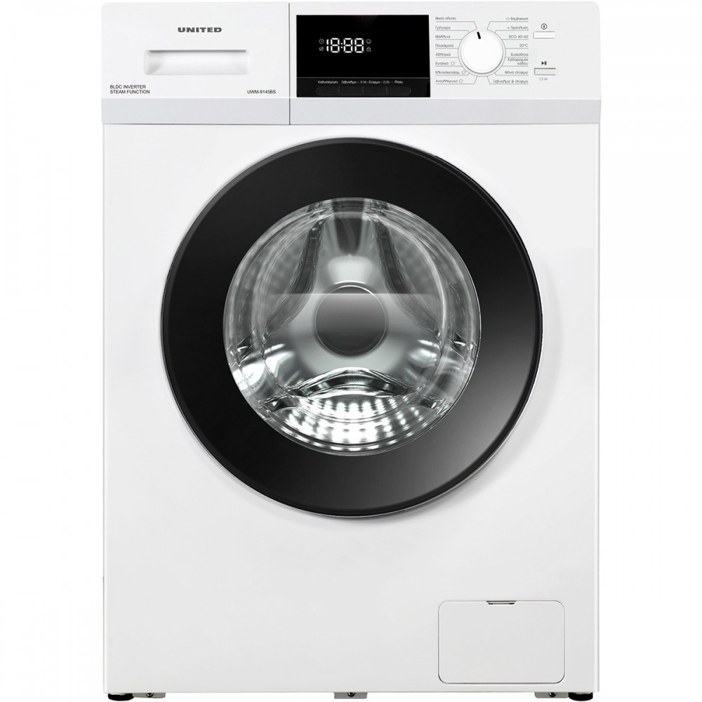  United Πλυντήριο Ρούχων 9kg 1400 Στροφών UWM-9145BS