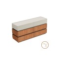 Συρταριέρα Sonlen Pakoworld Mdf Σε Καρυδί-Μπεζ Απόχρωση 120X40X72Εκ