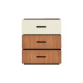 Κομοδίνο Sonlen Pakoworld Mdf Σε Καρυδί-Μπεζ Απόχρωση 60X40X66Εκ