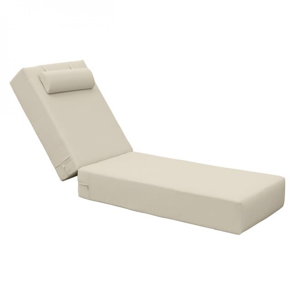 Sunlounger Μαξιλάρι Ξαπλώστρας 20Cm, Προσκέφαλο, Ύφασμα Water Repellent Sandy, Φερμουάρ