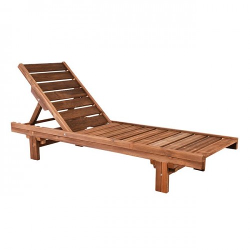 Lugano Ξαπλώστρα Εμποτισμού Pine, Απόχρωση Καρυδί 68x200x32cm