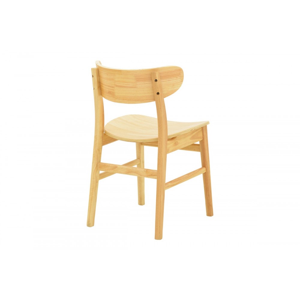 Καρέκλα Lumnia Pakoworld Rubberwood Σε Φυσική Απόχρωση 46X50X76Εκ