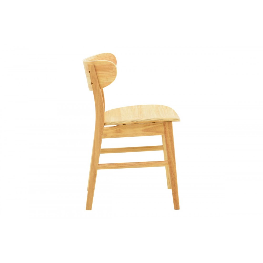 Καρέκλα Lumnia Pakoworld Rubberwood Σε Φυσική Απόχρωση 46X50X76Εκ