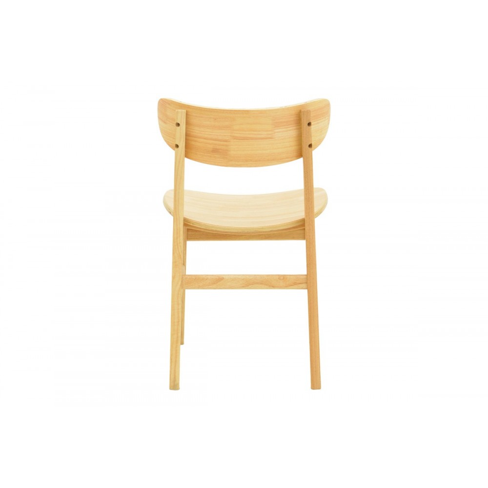Καρέκλα Lumnia Pakoworld Rubberwood Σε Φυσική Απόχρωση 46X50X76Εκ