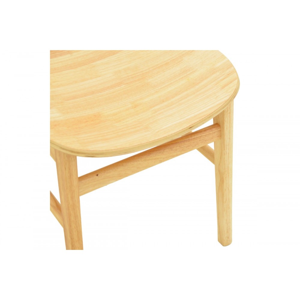Καρέκλα Lumnia Pakoworld Rubberwood Σε Φυσική Απόχρωση 46X50X76Εκ