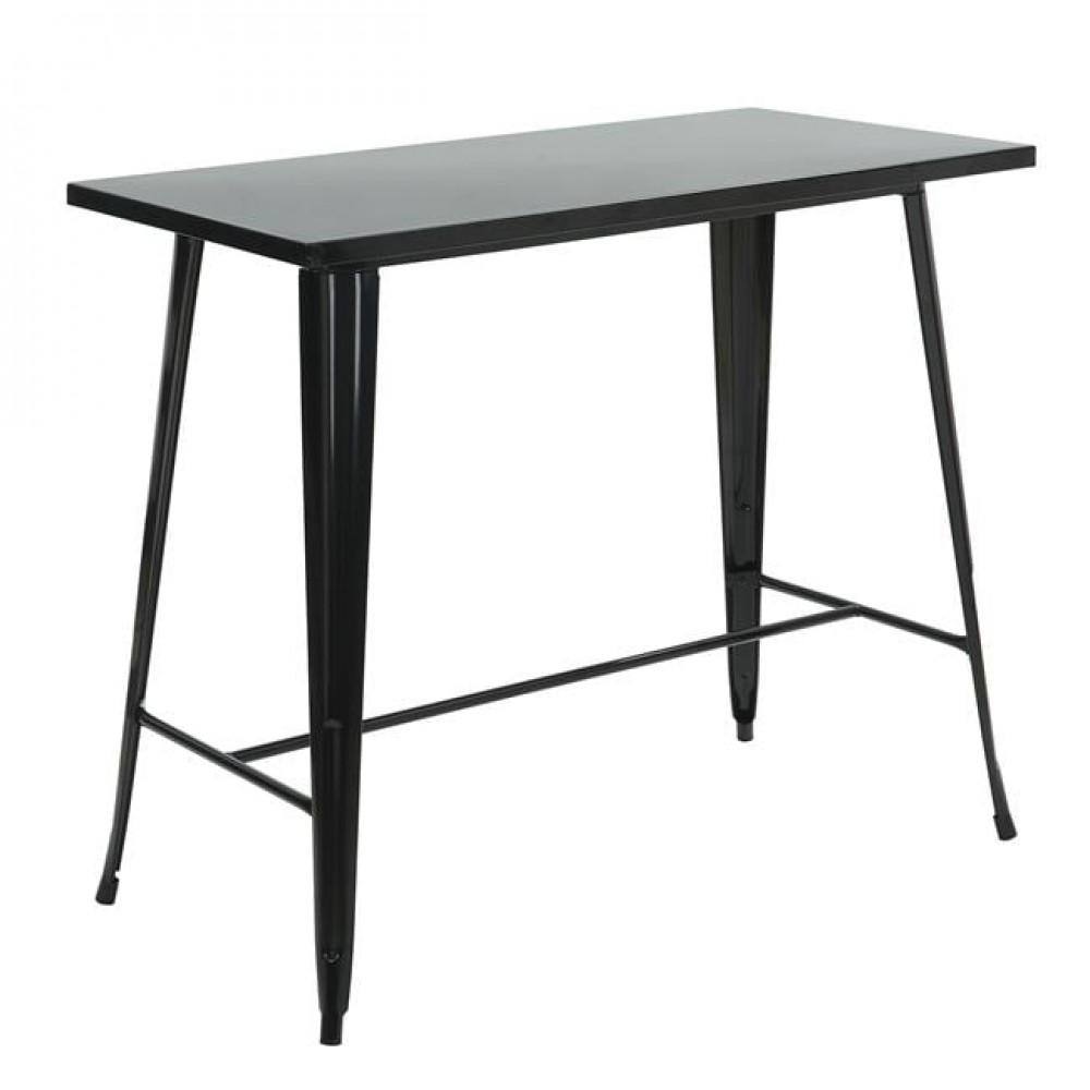 Relix Τραπέζι Bar-Pro, Μέταλλο Βαφή Μαύρο 120x60x102cm 