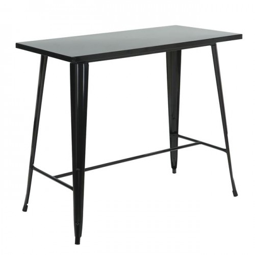 Relix Τραπέζι Bar-Pro, Μέταλλο Βαφή Μαύρο 120x60x102cm 