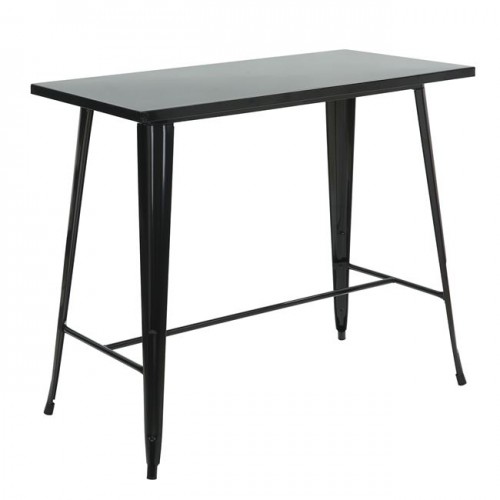 Relix Τραπέζι Bar Μέταλλο Βαφή Μαύρο 120x60x103cm