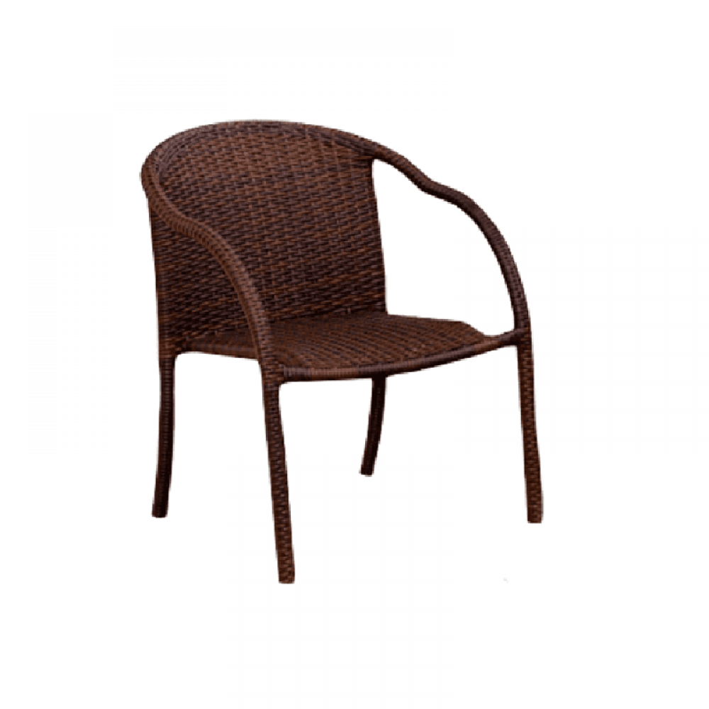 Πολυθρόνα Κήπου Μεταλλική Monica Καφέ Wicker 56x68x84cm Homeplus 01.02.0554