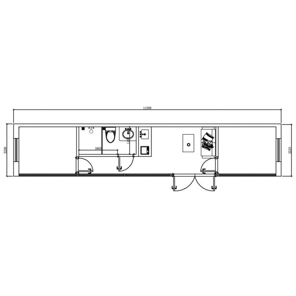 Apple Cabin Capsule House 26M2, Με 2 Υπνοδωμάτια