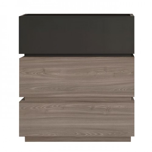 Vanity Συρταριέρα, Με 3 Συρτ. Αποχρώσεων Sonoma Oak & Grey, 60x40x66cm