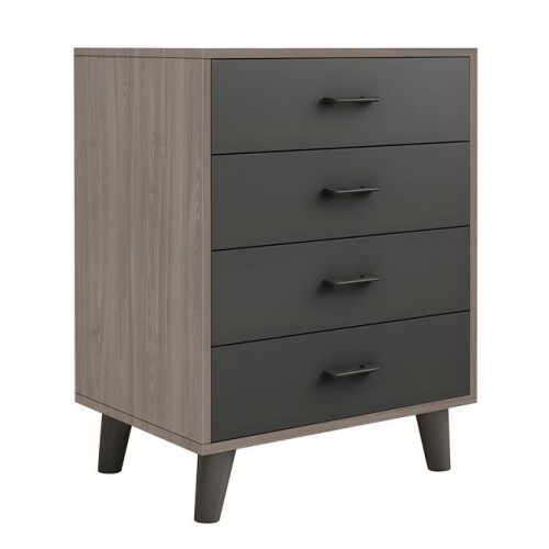 Eliot Συρταριέρα, Με 4 Συρτάρια, Απόχρωση Sonoma Oak-Grey 60x40x80cm