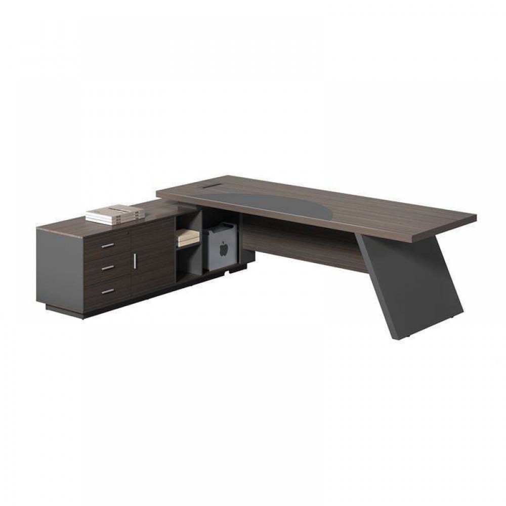 Master Γραφείο Αριστερή Γωνία, Απόχρωση Grey Walnut