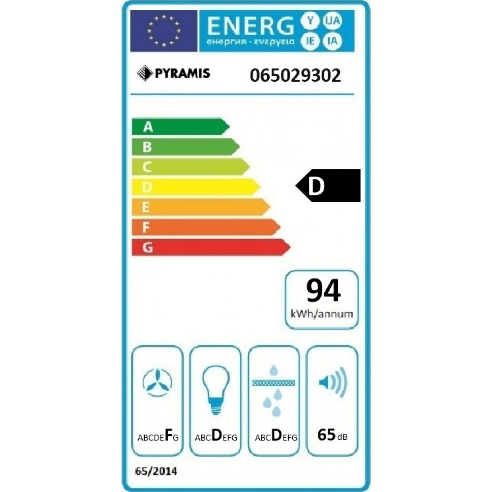 Pyramis Essential Ελεύθερος Απορροφητήρας 60cm Λευκός