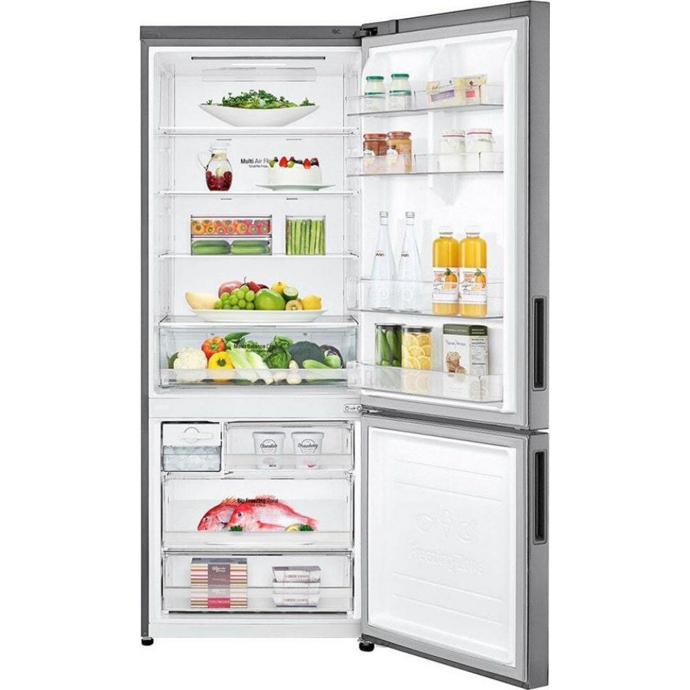 LG Ψυγειοκαταψύκτης GBB566PZHMN Total No Frost 462lt Platinum Silver