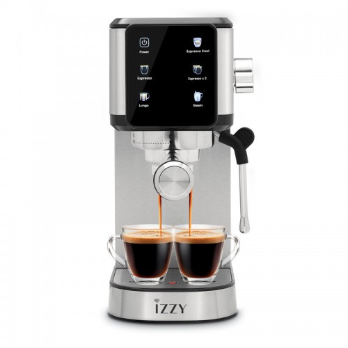  Izzy Μηχανή Espresso 1450W Πίεσης 20bar Ασημί IZ-6024