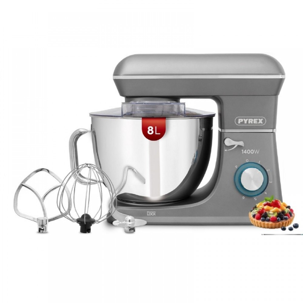 Pyrex Κουζινομηχανή 1400W με Ανοξείδωτο Κάδο 8lt