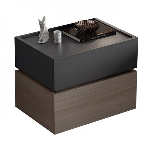 Vanity Κομοδίνο, Αποχρώσεων Sonoma Oak & Grey, Με Αποσπώμενα Χρωματικά Μέρη