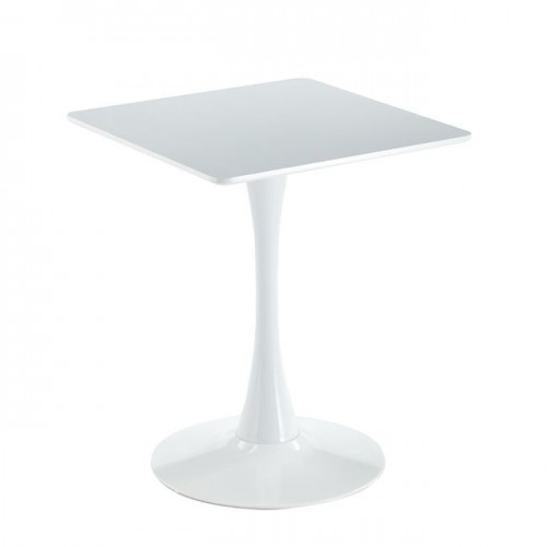 BREAK Τραπέζι MDF Άσπρο, Βάση Μέταλλο Βαφή Άσπρο 60x60cm H.75cm