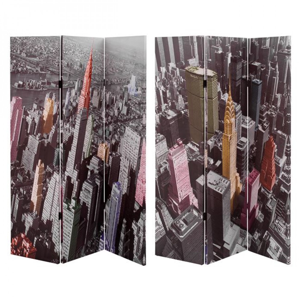 Παραβαν Τριφυλλο Δυο Οψεων Σε Καμβα Hm7152.07 Towers 180X121X2,5 Εκ.
