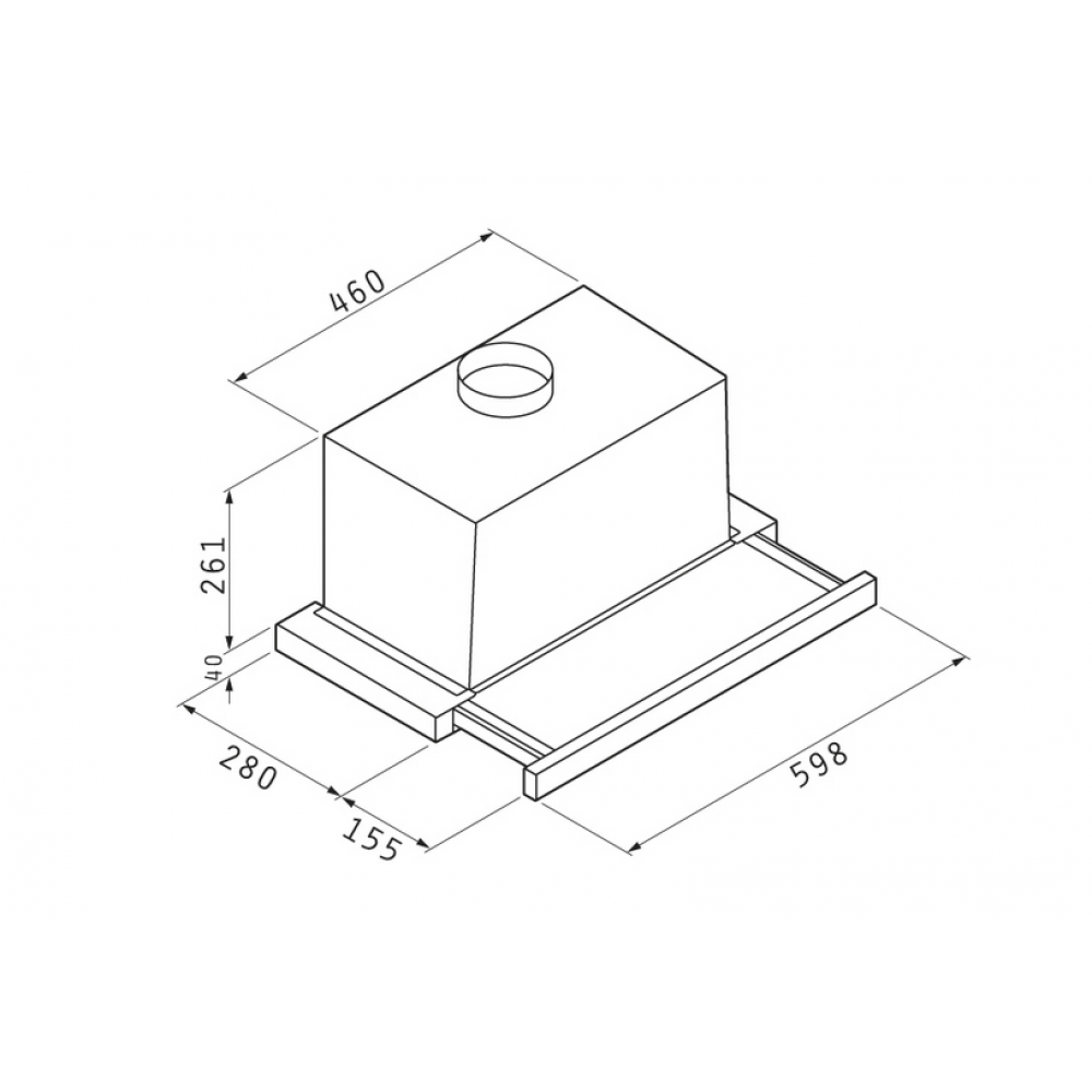 Pyramis Απορροφητήρας Συρόμενος Essential Turbo 60cm Inox (065017502)