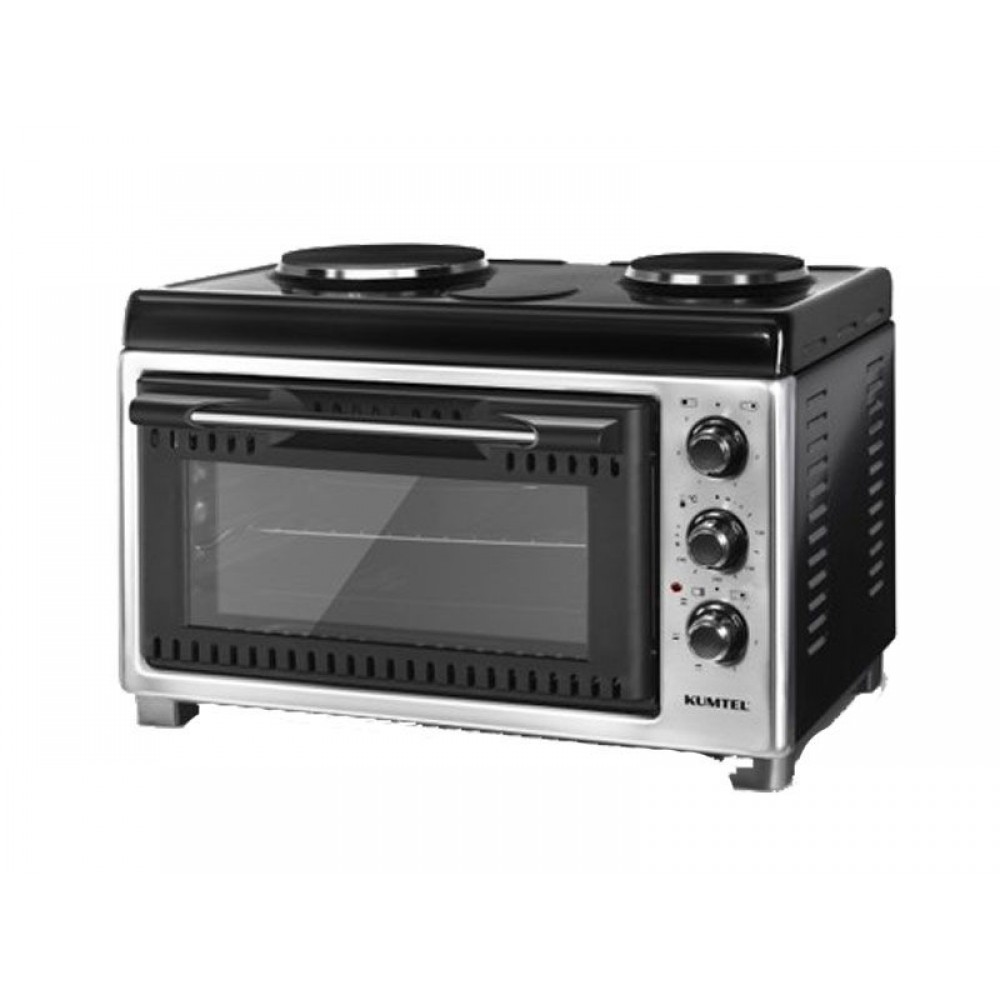 ΦΟΥΡΝΑΚΙ KUMTEL ΚΜ-13576 42Lt 2 ΕΣΤΙΕΣ 1450W 60x48x39cm ΜΑΥΡΟ