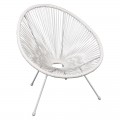 Acapulco Πολ.μεταλ.άσπρη, Plastic Rattan Άσπρο