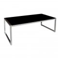 Action Tραπεζάκι Σαλονιού - Καθιστικού 120X60Cm Inox / Μαυρό Γυαλί 8Mm