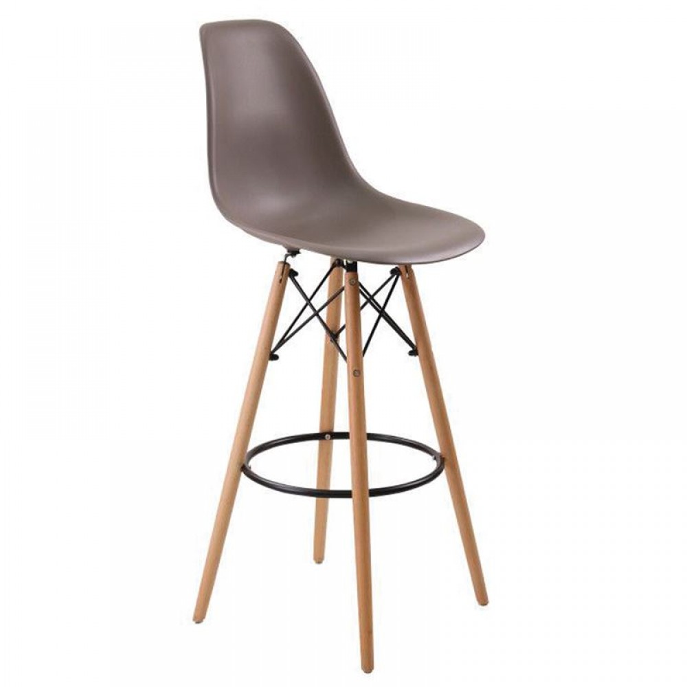 Art Wood Σκαμπώ Bar Pp Sand Beige (Με Πλάτη) 