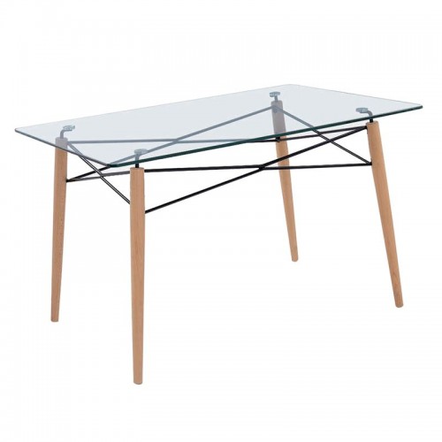 Art Wood Τραπέζι 120X80Cm Ξύλο/γυαλί 10Mm