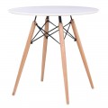 Art Wood Τραπέζι Φ80/h74Cm Άσπρο