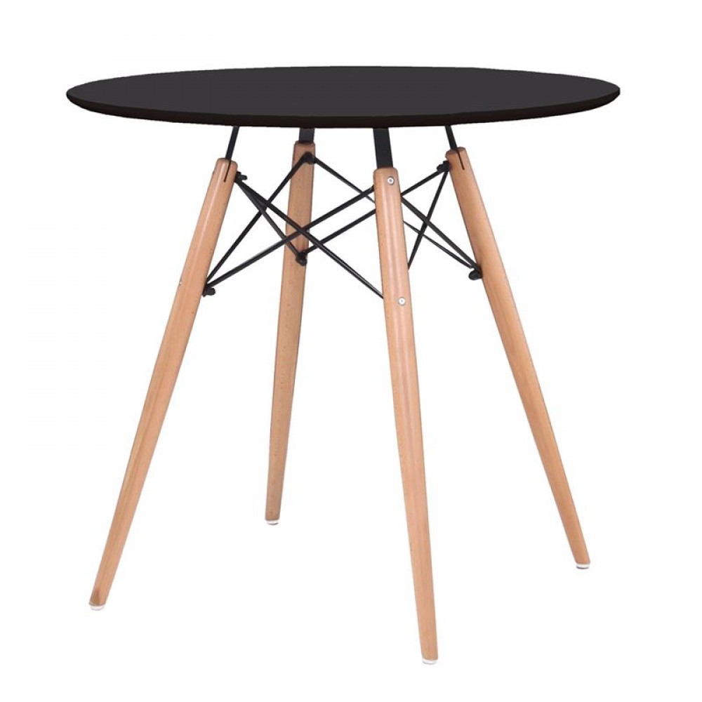 Art Wood Τραπέζι Φ80/h74Cm Μαύρο