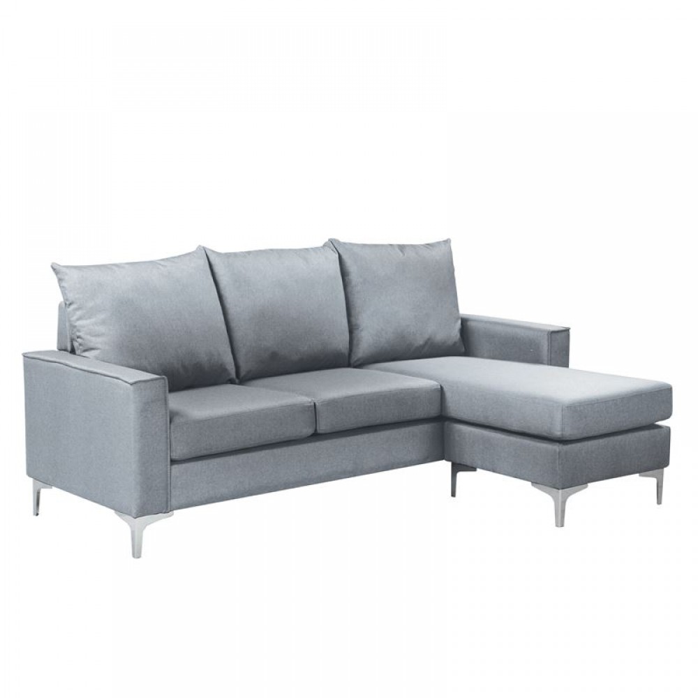 Avant Καναπές Σαλονιού - Καθιστικού Γωνία Αναστρέψιμος / Ύφασμα Ανοιχτό Γκρι