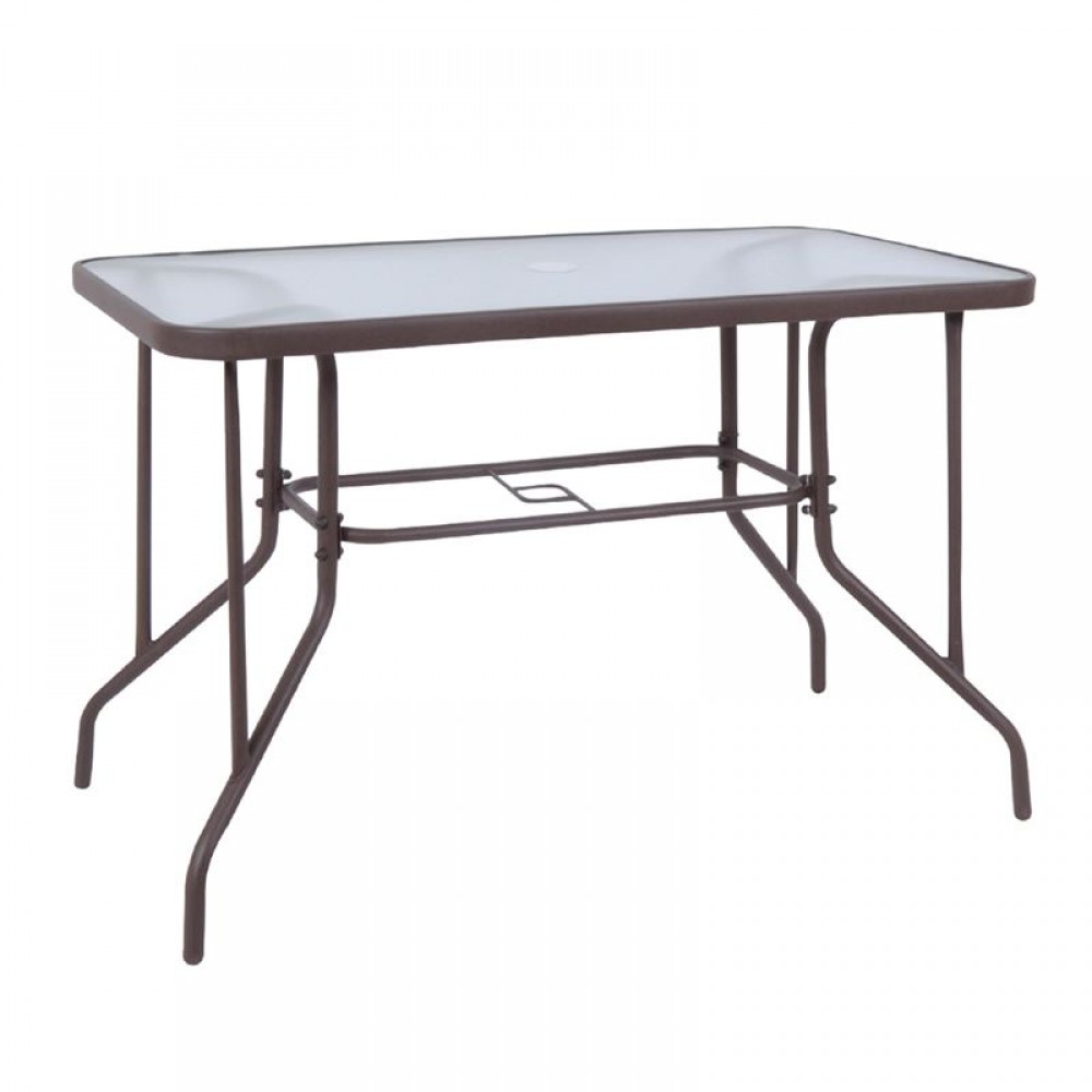 Baleno Τραπέζι 110X60Cm Μεταλλικό Καφέ
