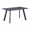 ΤΡΑΠΕΖΙ BAXTER (140X80X75) GREY WALNUT/ΒΑΦΗ ΜΑΥΡΗ
