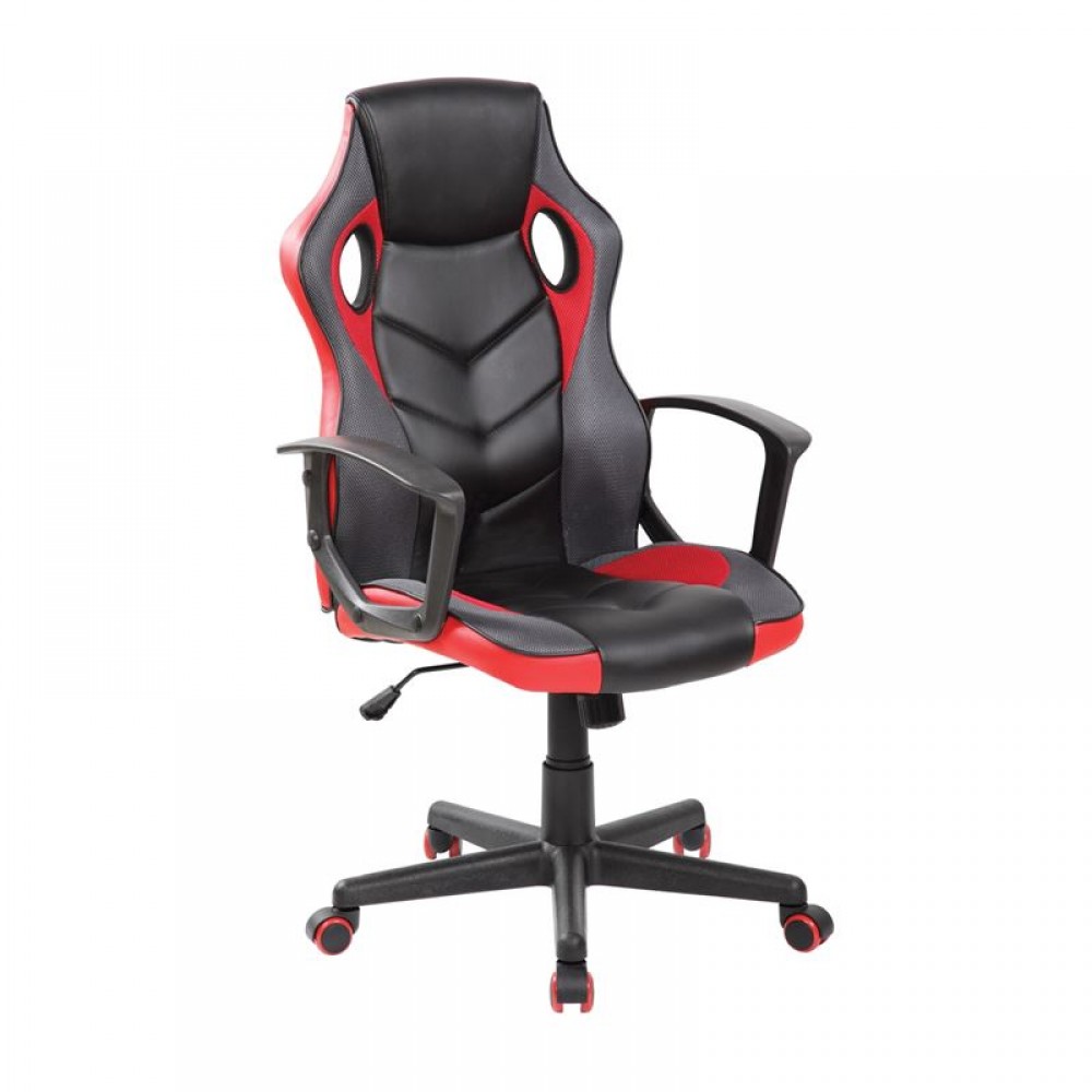 Bf7700 Bucket Πολυθρόνα Διευθ/ντή Mesh&pu Μαύρο/κόκκινο