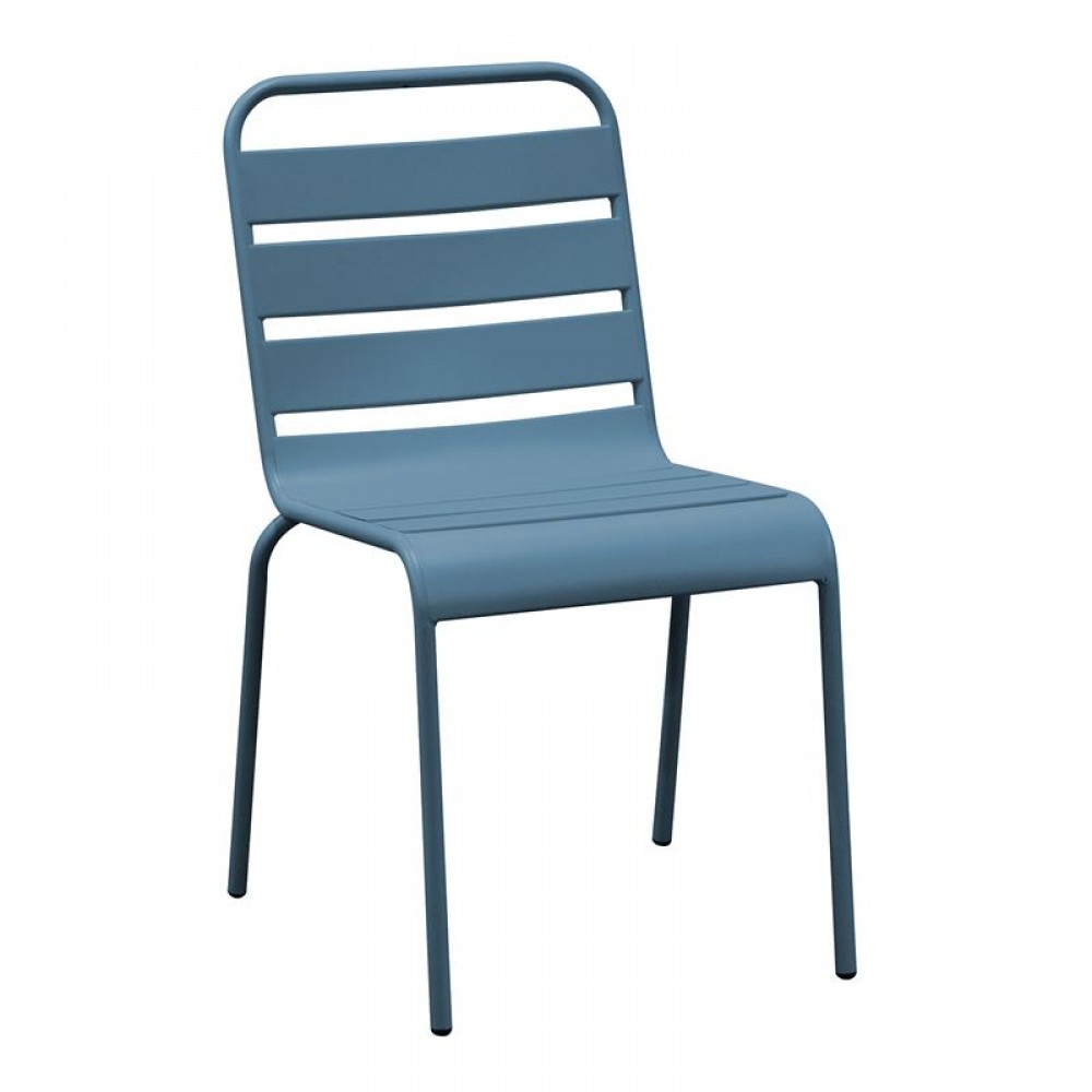 Brio Καρέκλα Στοιβαζόμενη Μέταλλο Βαφή Sandy Blue 5415C