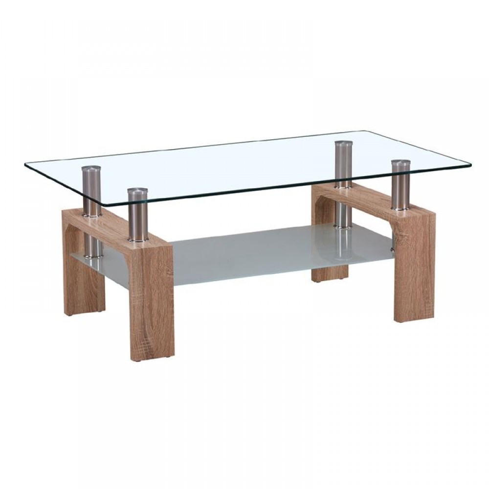 Τραπεζάκι σαλονιού CAMERON σε χρώμα sonoma 110x60x45εκ. ΕΜ950,4