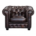 Πολυθρόνα τύπου Chesterfield δέρμα καφέ E9574.1
