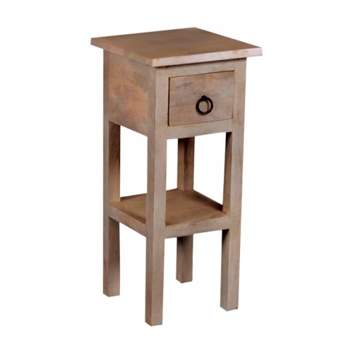 Classic Stand - Τραπεζάκι Βοηθητικό H.55Cm - 1 Συρτάρι, Ξύλο Ακακία Φυσικό