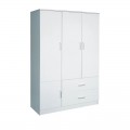 Closet Ντουλάπα 120X50X180Cm Άσπρη  	Ε8385,1