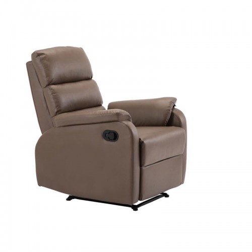 Πολυθρόνα relax COMFORT με επένδυση από PU σε χρώμα cappuccino Ε9732,4