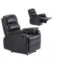 Πολυθρόνα relax COMFORT με επένδυση από μαύρο PU Ε9732,2