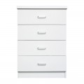 Drawer Συρταριέρα 4-Συρτάρια 60X40X80Cm Άσπρο