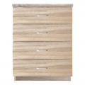 Drawer Συρταριέρα 4-Συρτάρια 60X40X80Cm Sonoma