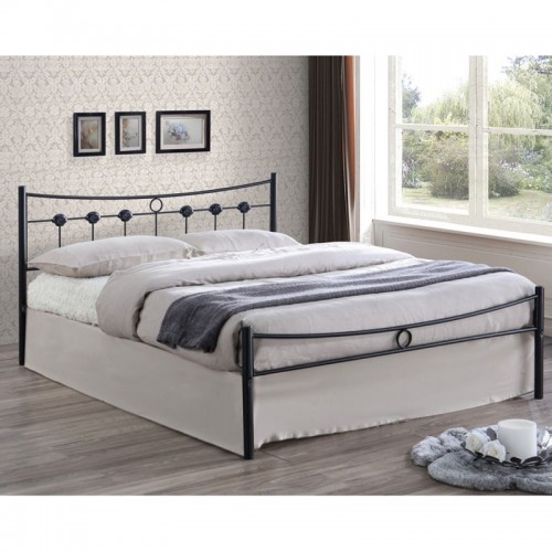 Dugan Κρεβάτι (Για Στρώμα 140X190Cm) Μεταλ.σφυρήλατο Μαύρο