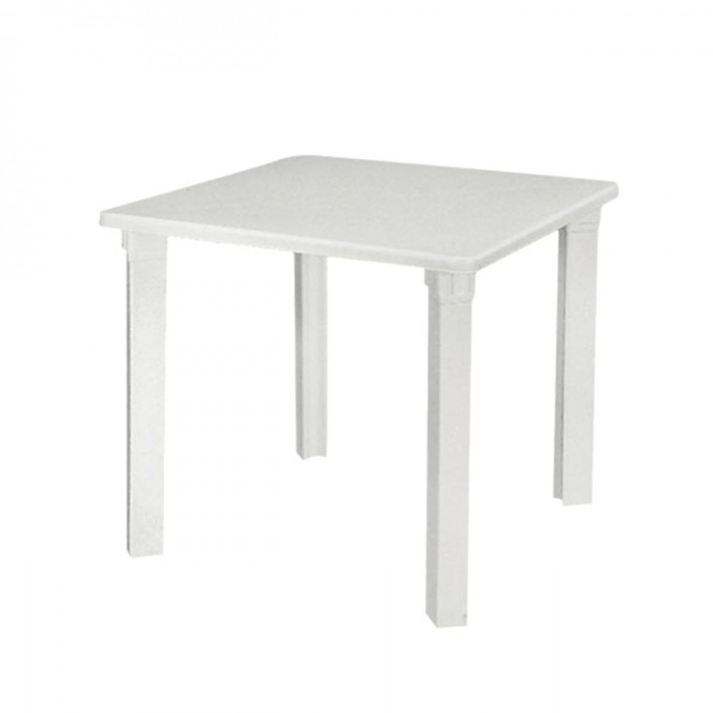 Nettuno Τραπ.80X80Cm Πλαστικό Άσπρο