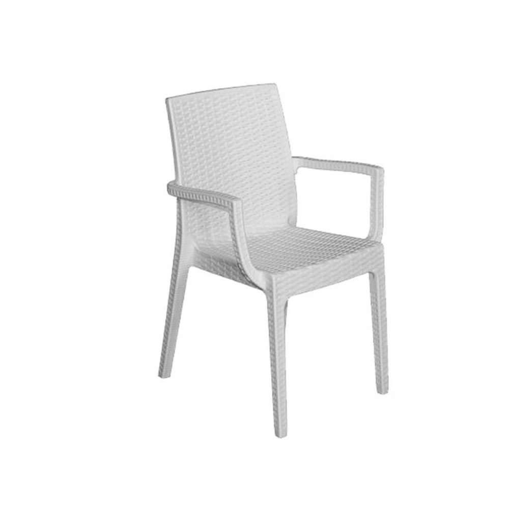 Πολυθρόνα polypropylene DAFNE σε λευκό χρώμα E329,1