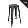 Σκαμπώ bar μεταλλικό Relix σε χρώμα antique black E5190,10