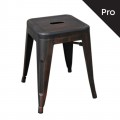 Σκαμπώ Relix μεταλλικό σε χρώμα antique black E5195,10